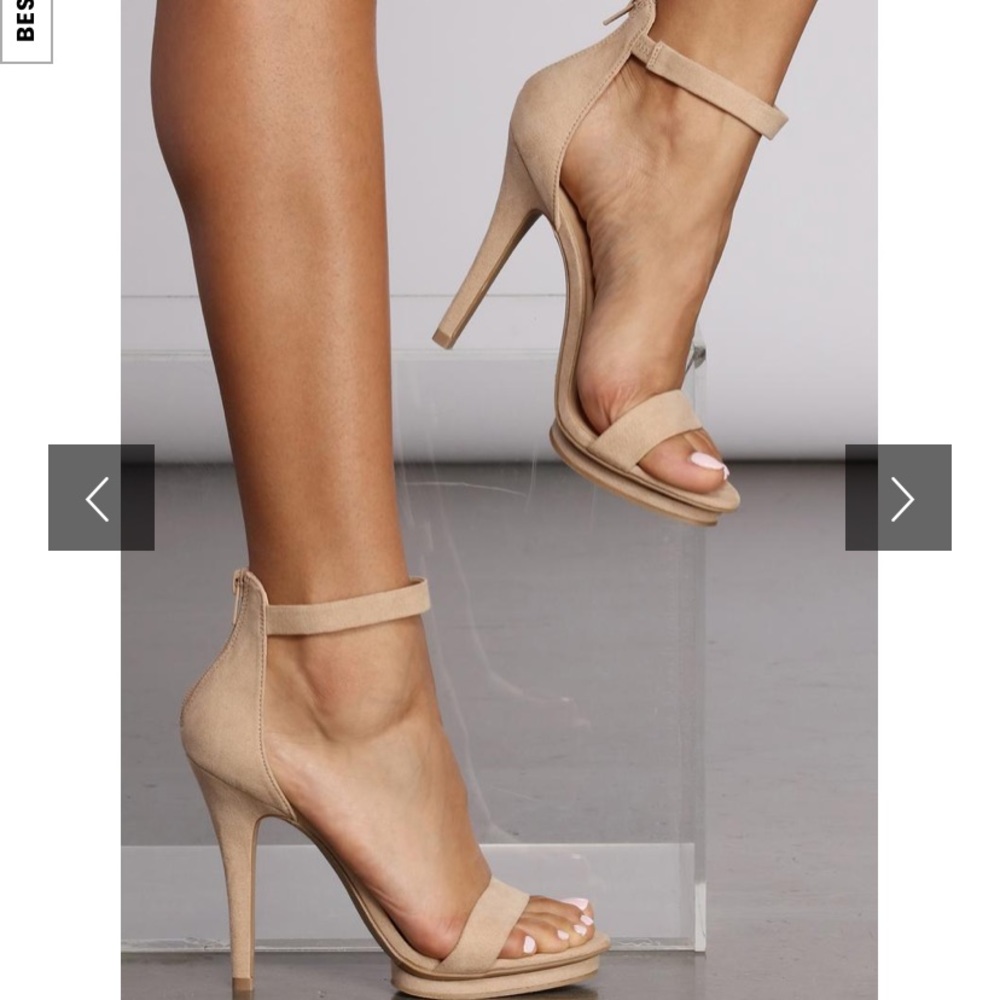 -Windsor Fab Faux Suede Island nude/natural heels